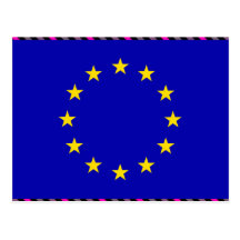 Europa-Flagge Postkarte