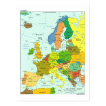 Europa-Karte Postkarte