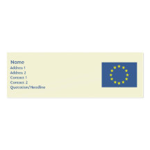 Europäische Gewerkschaft - dünn Visitenkartenvorlage