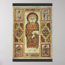 Evangelist und Symbole durch Irischer Meister (bes Plakatdruck