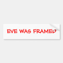 Eve war gerahmt auto aufkleber