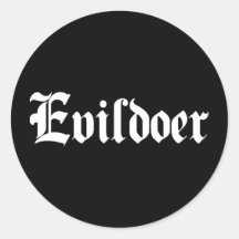Evildoer Runde Aufkleber