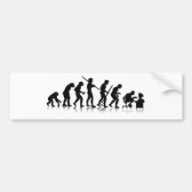 Evolution der Computer-Süchtiger Auto Sticker
