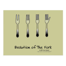 Evolution der Gabel Postkarten