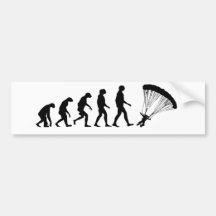 Evolution des Fallschirmspringens Autosticker