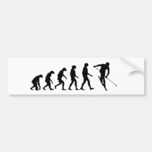 Evolution des Skis Autoaufkleber