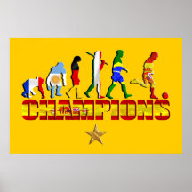 Evolution des spanischen Fußball Spanien-Weltmeist Posterdrucke