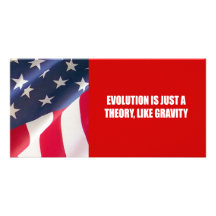 Evolution ist gerade eine Theorie wie Schwerkraft Fotokartenvorlagen