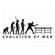 Evolution table tennis B Postkarten