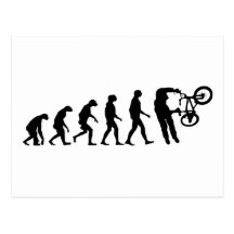 Evolution von BMX Postkarte