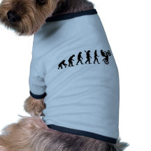 Evolutionmotocroßlaufen Hundetshirts
