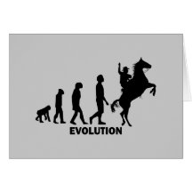 Evolutionscowboy Grußkarte