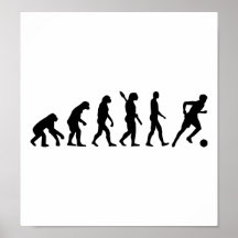 Evolutionsfußballspieler Posterdruck