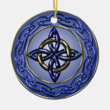 Ewigkeits-Knoten-Baum-Verzierungs-Kreis Ornamente