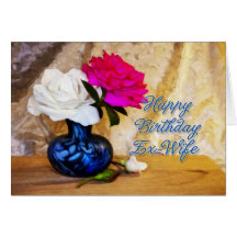 Ex Ehefrau, alles Gute zum Geburtstag mit gemalten Karten
