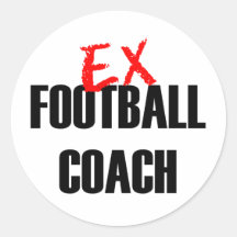 EX FUSSBALL-TRAINER-LICHT RUNDE AUFKLEBER