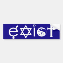 Existieren Sie koexistieren Parodie-Autoaufkleber