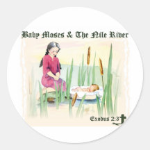 Exodus-2:3 - Baby Moses auf dem Nil Sticker
