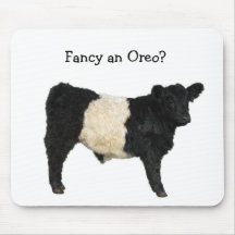 Extravagant ein Oreo? Umgeschnallte Galloway-Kuh Mauspad