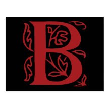 Extravaganter Buchstabe B Postkarte