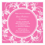 Extravagantes BlumenQuinceanera laden ein (Fuchsie Personalisierte Einladungskarte