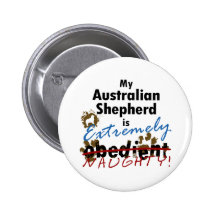 Extrem frecher australischer Schäfer Anstecknadelbutton