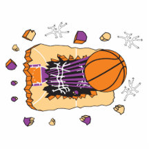 extremer Basketball, der durch Gericht zerreißt Photo Skulpturen
