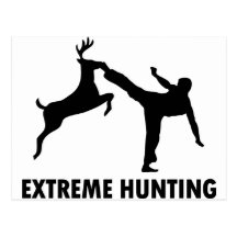 Extremer Jagd-Rotwild-Karate-Tritt Postkarte