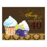 Fabelhafte 40. Geburtstags-Party-Kuchen-Einladunge