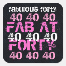 Fabelhafte vierzig 40 Geburtstags-schwarzes rosa P Sticker
