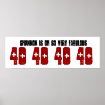 Fabelhafter 40 Geburtstags-Party-Fahnen-individuel Plakatdrucke
