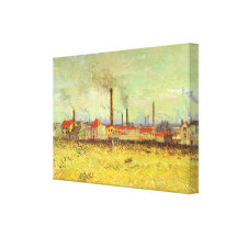 Fabriken bei Asnieres, Van Gogh, Vintage feine Kun Galerie Gefaltete Leinwand