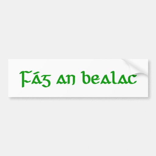 Fág ein bealach auto sticker