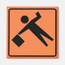 Fahnenträger-voran Landstraßen-Zeichen Magnete