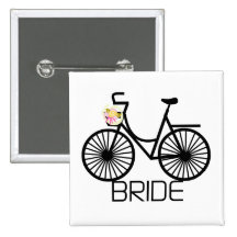 Fahrrad-Braut-T-Shirts und Geschenke Anstecknadel