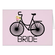 Fahrrad-Braut-T-Shirts und Geschenke Karten