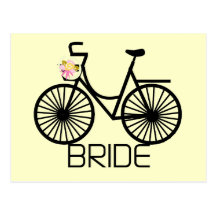 Fahrrad-Braut-T-Shirts und Geschenke Postkarte