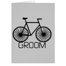 Fahrrad-Bräutigam-T-Shirts und Geschenke Grußkarten