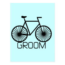 Fahrrad-Bräutigam-T-Shirts und Geschenke Postkarte