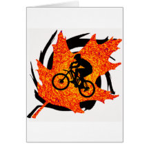 Fahrrad-Eichen-Seite Grußkarte
