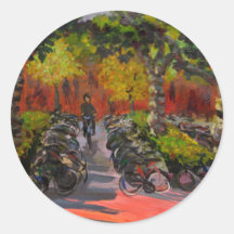 Fahrrad-Park Runder Sticker