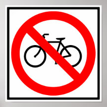Fahrrad-Verkehrs-verbotenes Landstraßen-Zeichen Plakat