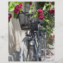 Fahrräder und Rosen in Schweden Vollfarbige Flyer