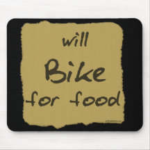 Fährt für Nahrung rad Mousepads