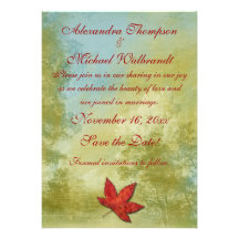 Fall-Fantasie Save the Date Individuelle Ankündigungen