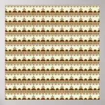 Fall Harvest Leaf Pattern Poster