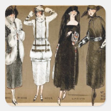 Fall Hautecouture-Zwanzigerjahre Illustration Sticker