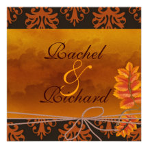 Fall-NOBLE Hochzeit EINLADUNG
