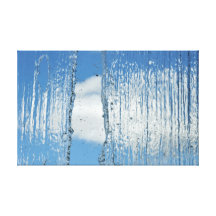 Fallende klare Wasser-Natur-Fotografie Leinwand Druck