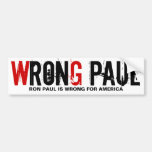 Falscher Paul - AntiRon Paul Autoaufkleber